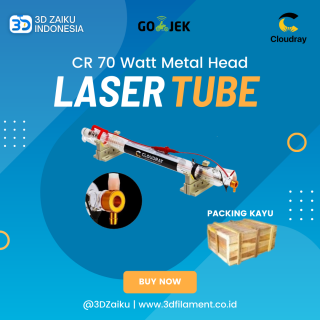 CloudRay CO2 Laser Tube Tabung Laser CR 70 Watt 70W Metal Head